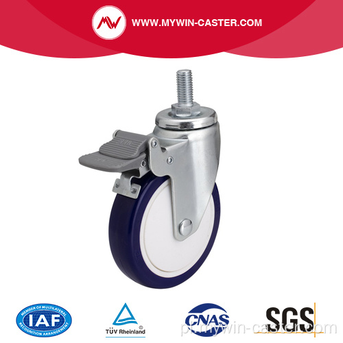 Cynk 4 cale 80 kg Gwintowany hamulec TPU Caster